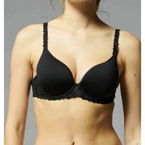 Simone Perele Andora 3D Plunge Bra Black US size 32DDD